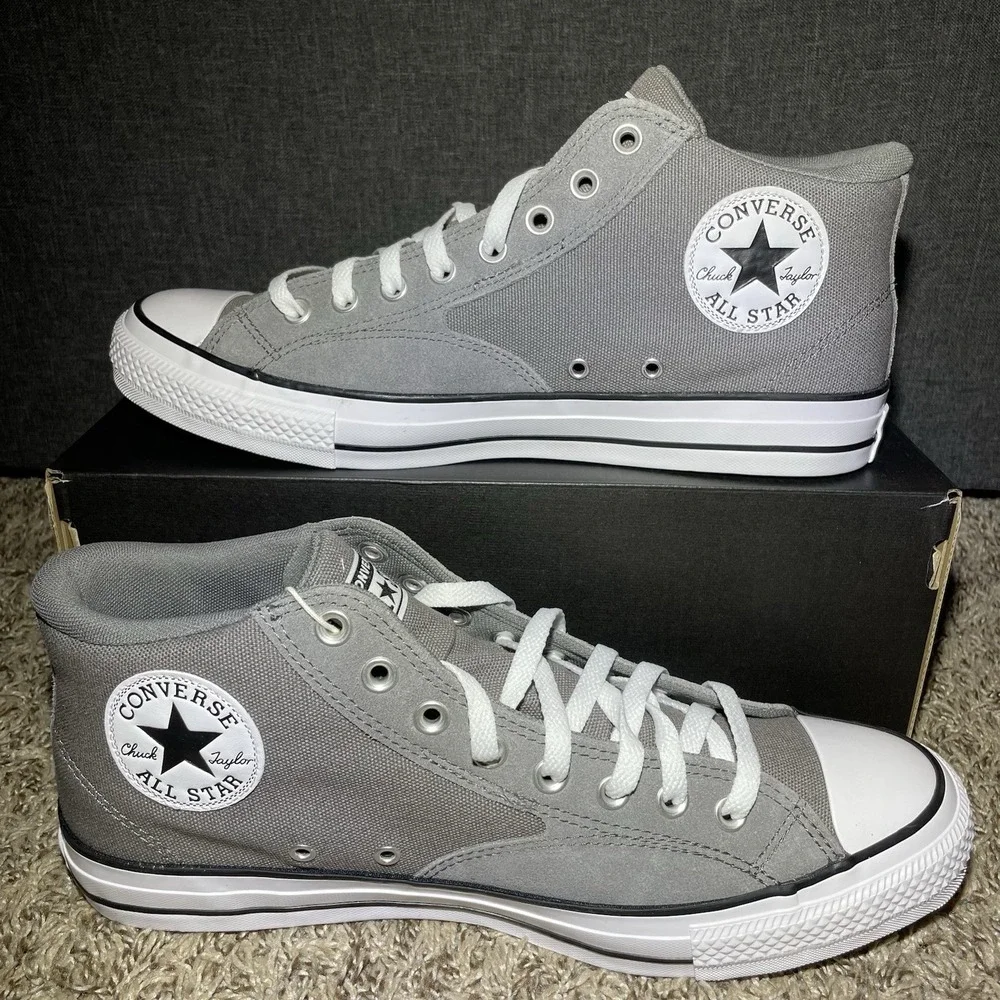 Converse CTAS Malden Street Sharkskin Grey Shoes Mens Sz 12 Mid Top Sneakers NEW - Picture 1 of 7